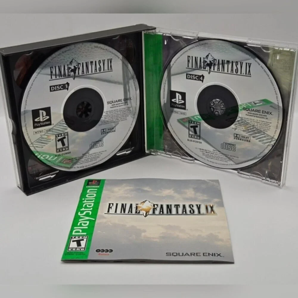 Final Fantasy IX (PS1, Greatest Hits) - Complete 4-Disc Set with Manual